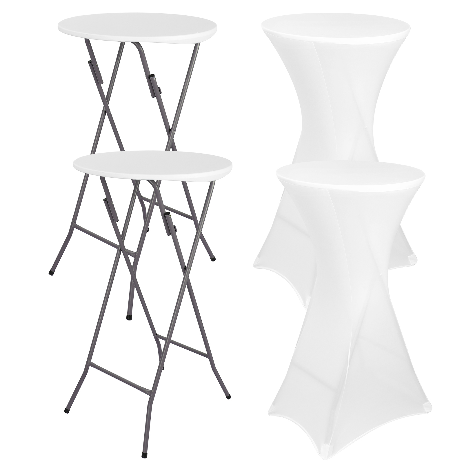 Conference Table Round - 2세트 24인치 야외용 하이탑 칵테일 테이블,