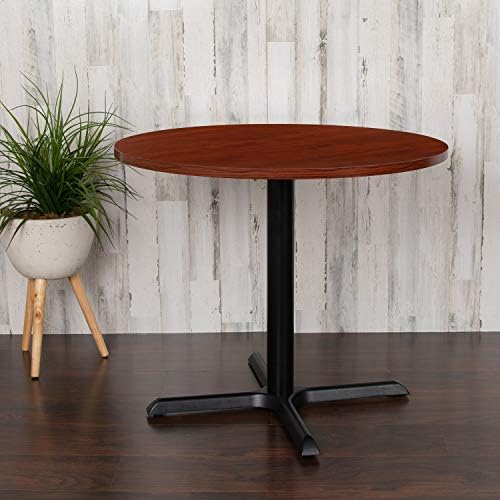 Conference Table Round - 36인치 원형 다목적 회의 테이블(체리색) -