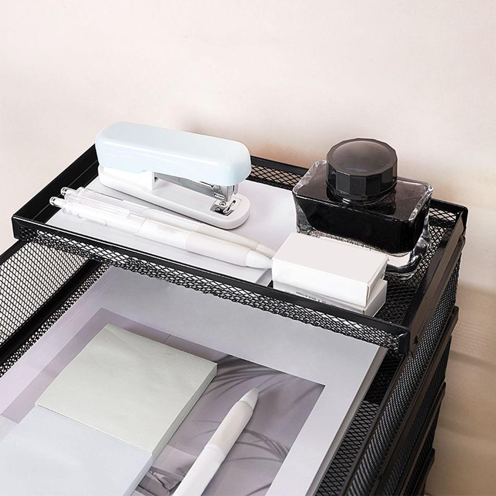 Drawer Organizer Tray - 데스크 트레이 금속 메쉬 쌓을 수있는