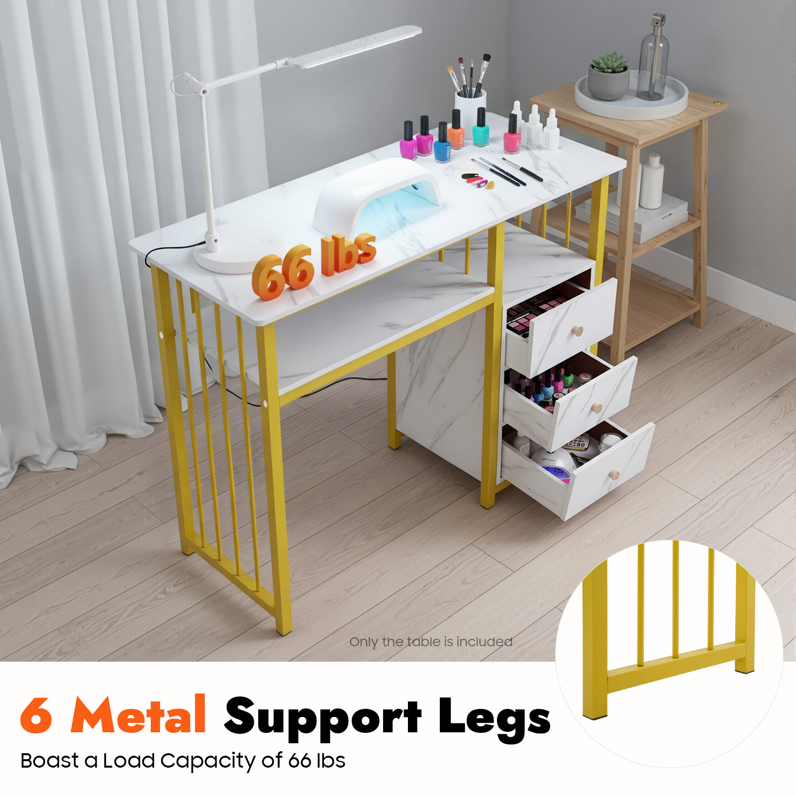 100*40*76cm 마블링 질감 매니큐어 책상, 바닥 - Office Furniture For Small Spaces 리뷰 및 가격