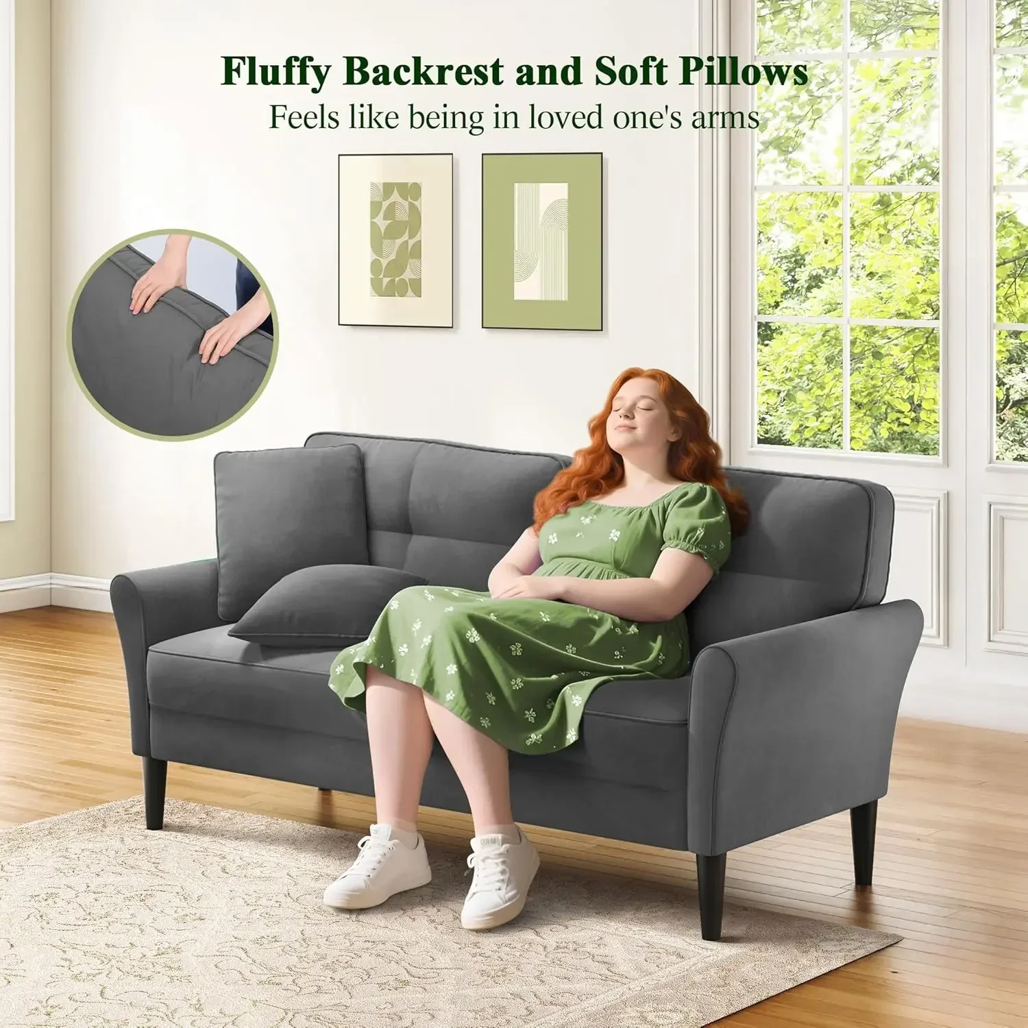 69인치 러브시트 소파, 작은 공간을 위한 벨벳 소형  - Office Furniture For Small Spaces 리뷰 및 가격
