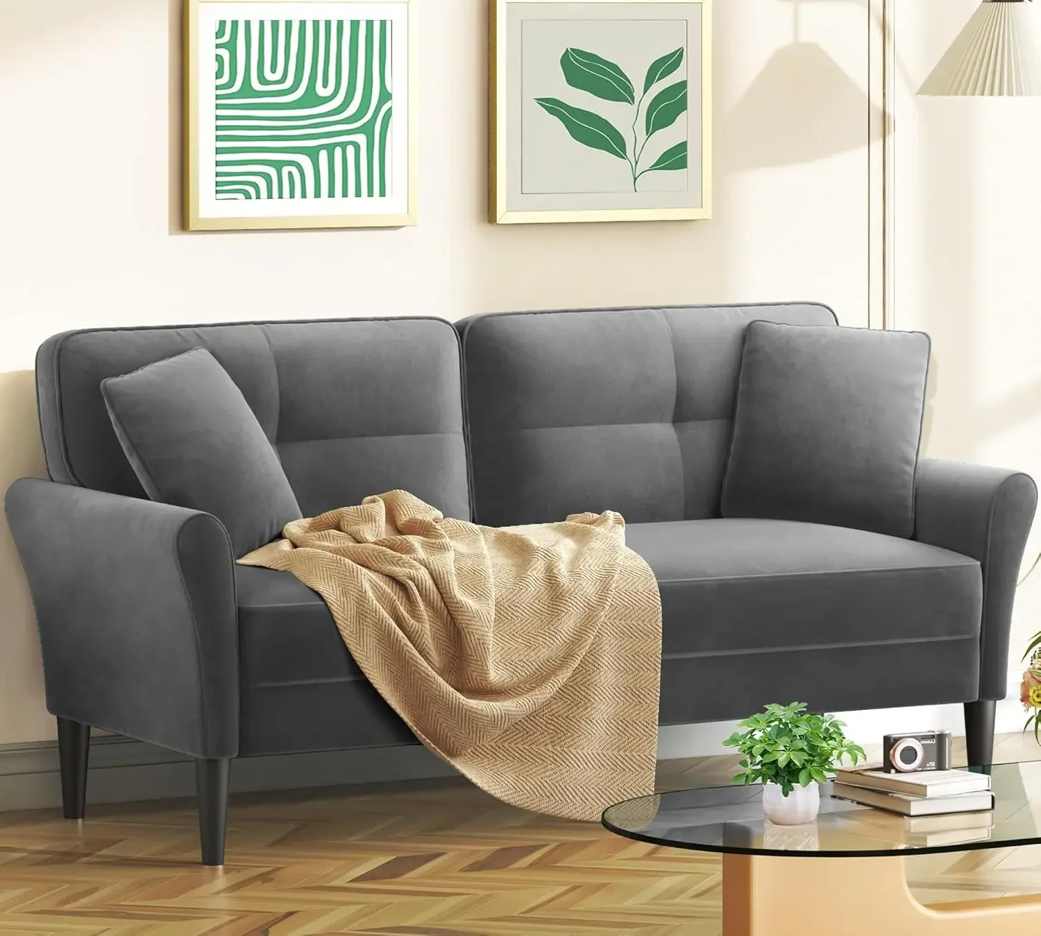69인치 러브시트 소파, 작은 공간을 위한 벨벳 소형  - Office Furniture For Small Spaces 리뷰 및 가격