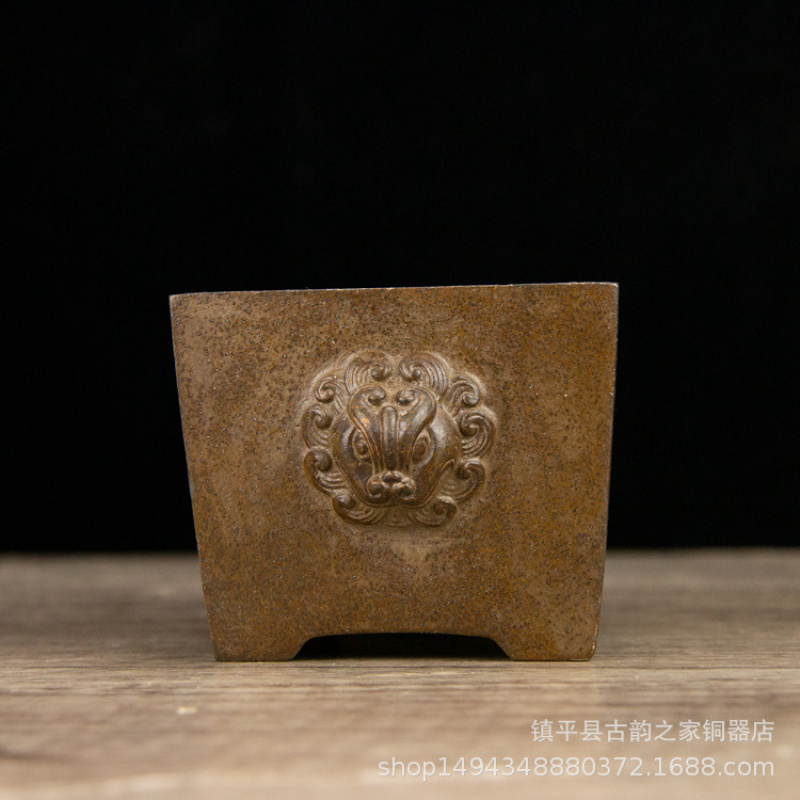 황동 불사조 무늬 동물 귀 직사각형 향로 장식품 (사무 - Office Furniture Phoenix 리뷰 및 가격