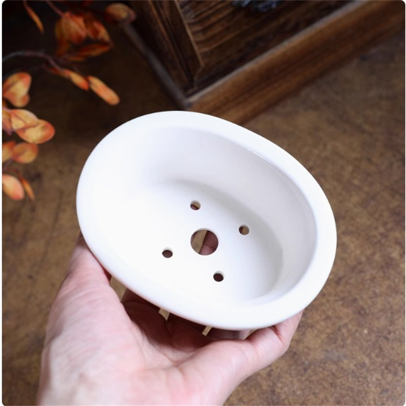 도자기 흰색 타원형 분재 냄비, 미니 냄비, 원형, 작 - Conference Table Round 리뷰 및 가격