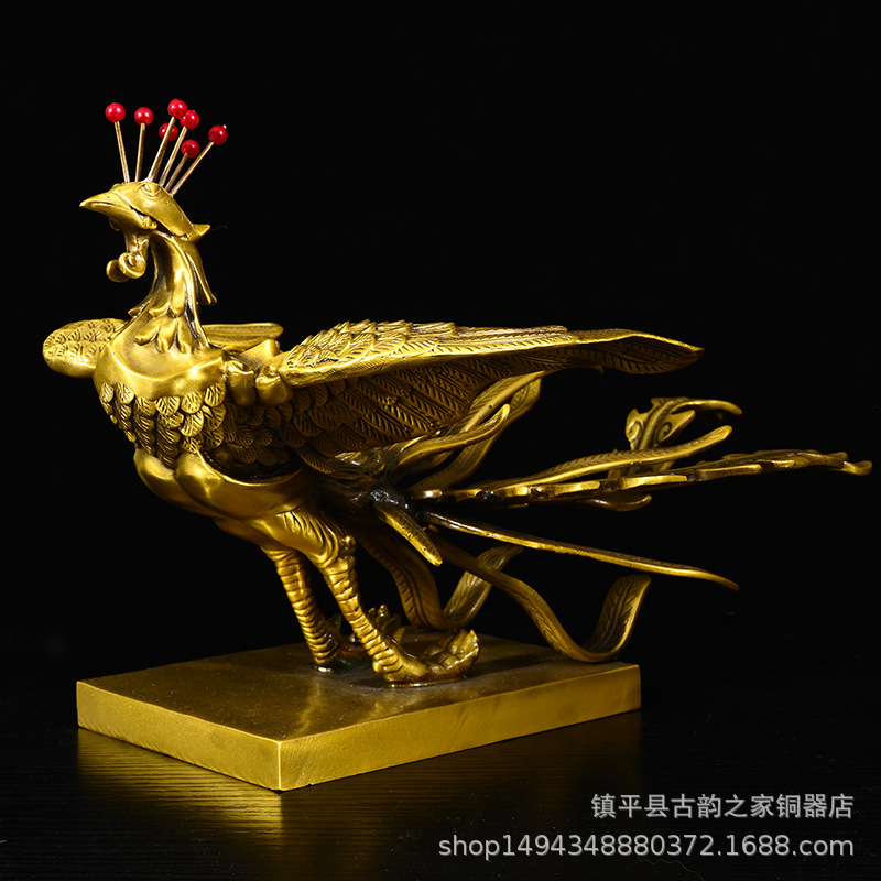 장식용 황동 행운의 부적 거실 사무실 용과 봉황 상서로 - Office Furniture Phoenix 리뷰 및 가격