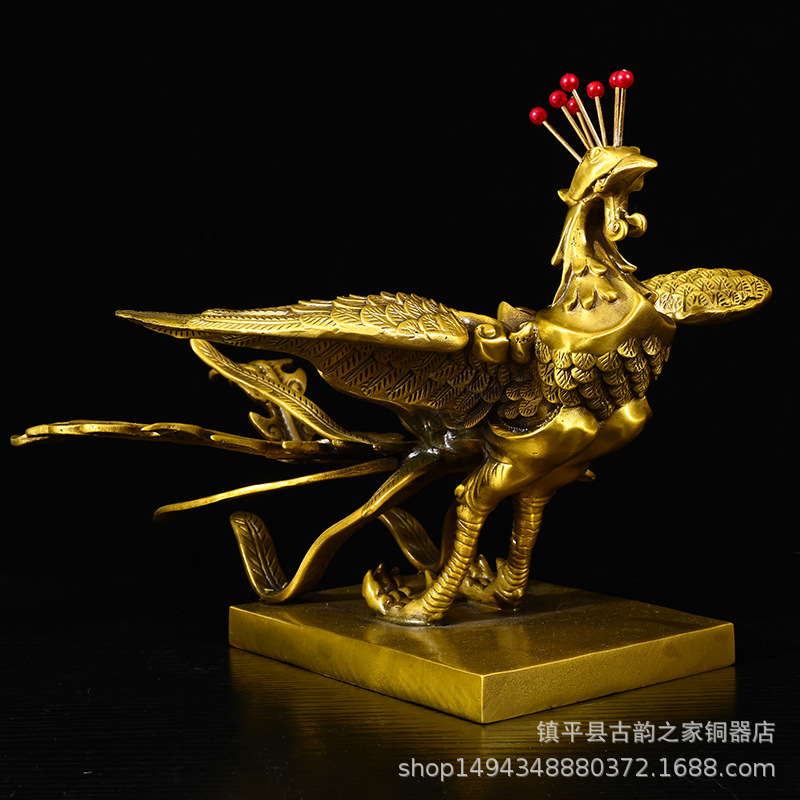 장식용 황동 행운의 부적 거실 사무실 용과 봉황 상서로 - Office Furniture Phoenix 리뷰 및 가격