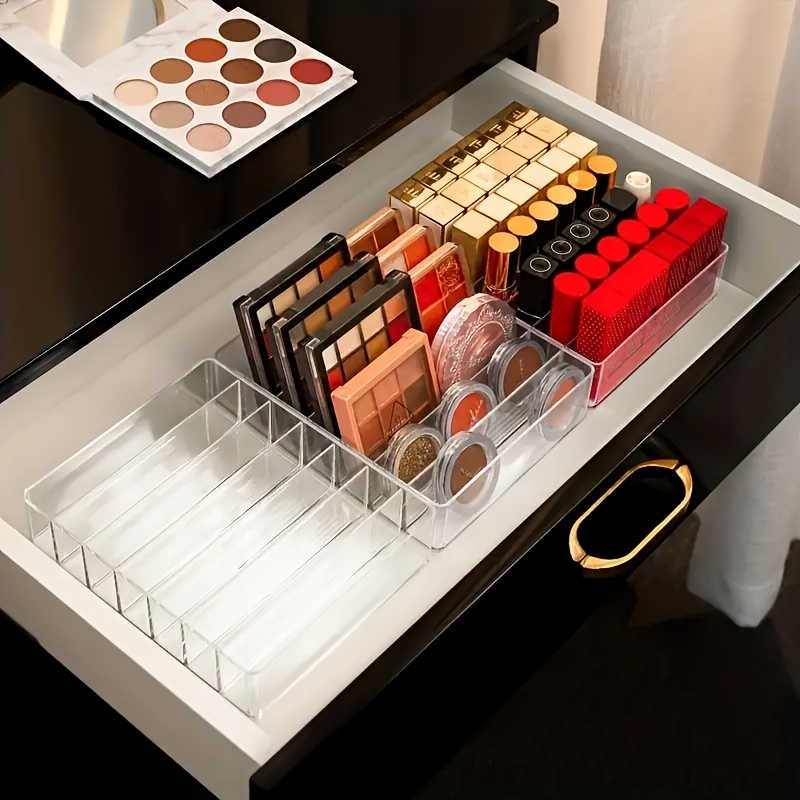 7칸 투명 플라스틱 메이크업 정리함 1개 - 립스틱 및 - Drawer Organizer Tray 리뷰 및 가격