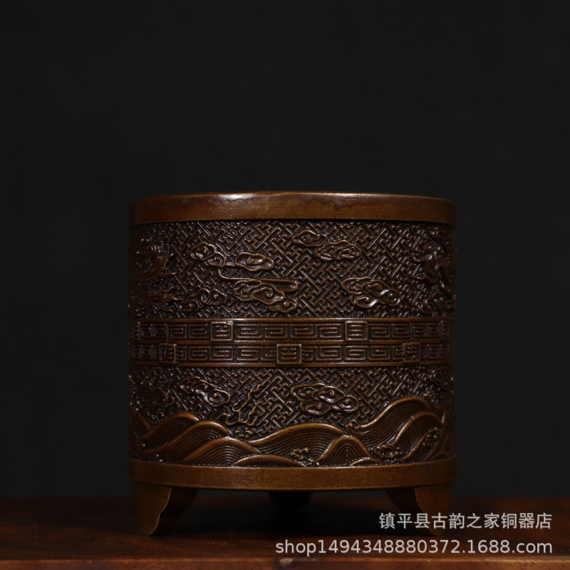 청동 향로 원통형 용과 봉황 장식 사무실 거실 상점 책 - Office Furniture Phoenix 리뷰 및 가격