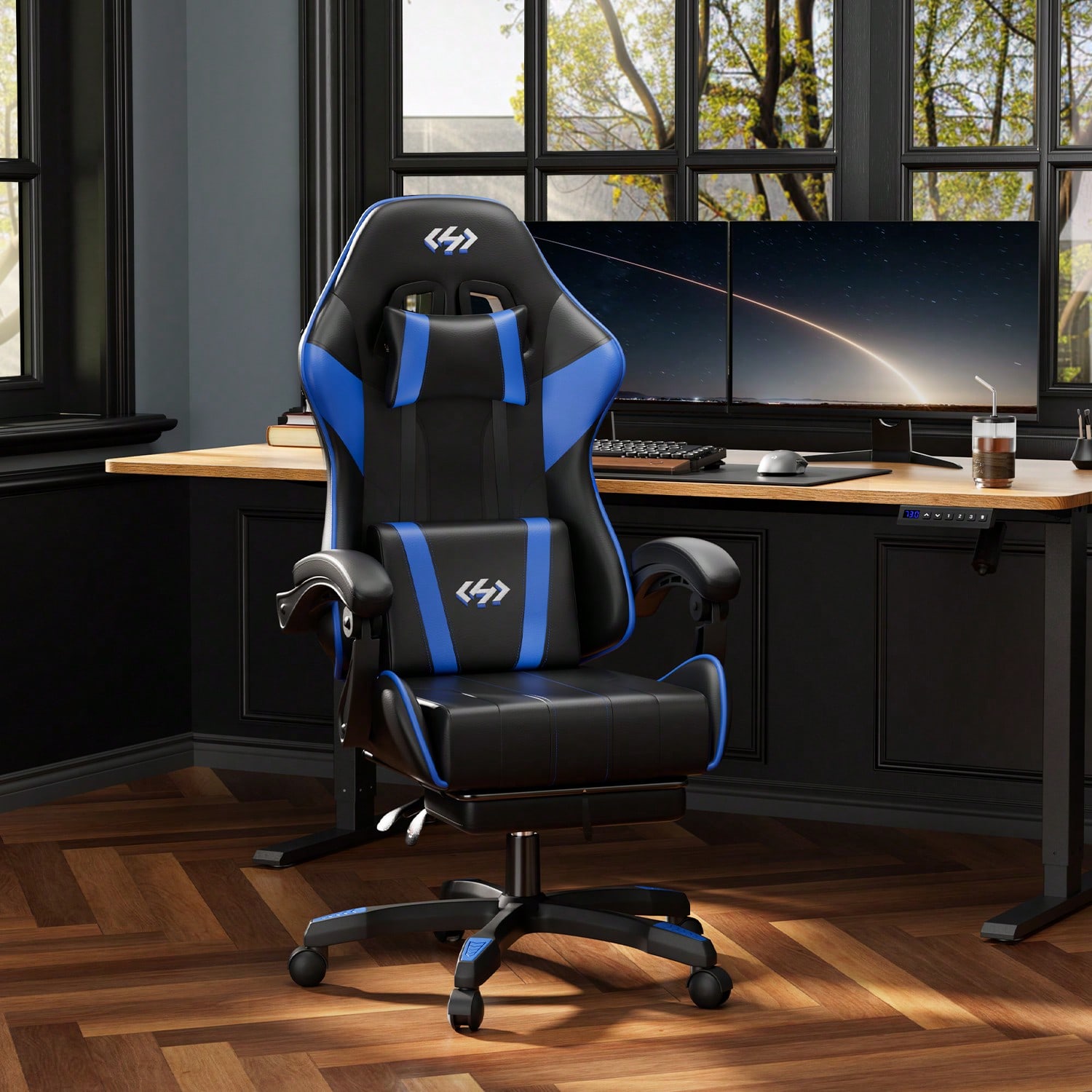 HLDIRECT 게이밍 의자, 요추 지지대 발 받침대  - Office Furniture Equipment 리뷰 및 가격