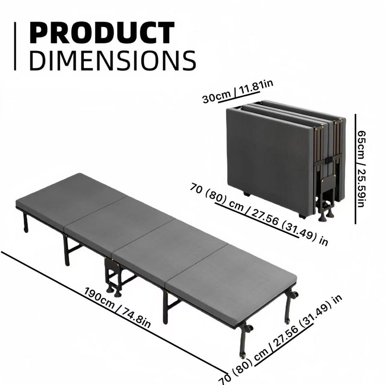 사무실 접이식 점심 시간 단일 휴대용 4단 접이식 침대 - Office Furniture Equipment 리뷰 및 가격