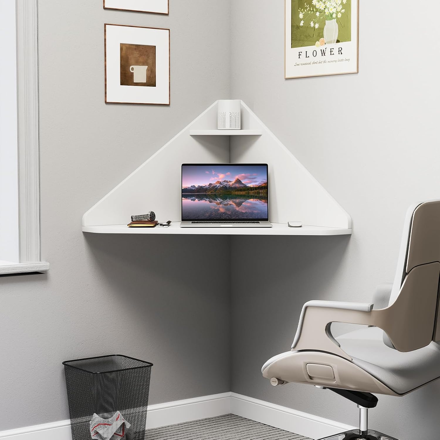 벽걸이형 삼각형 컴퓨터 책상, 작은 공간 아파트 침실  - Office Furniture For Small Spaces 리뷰 및 가격