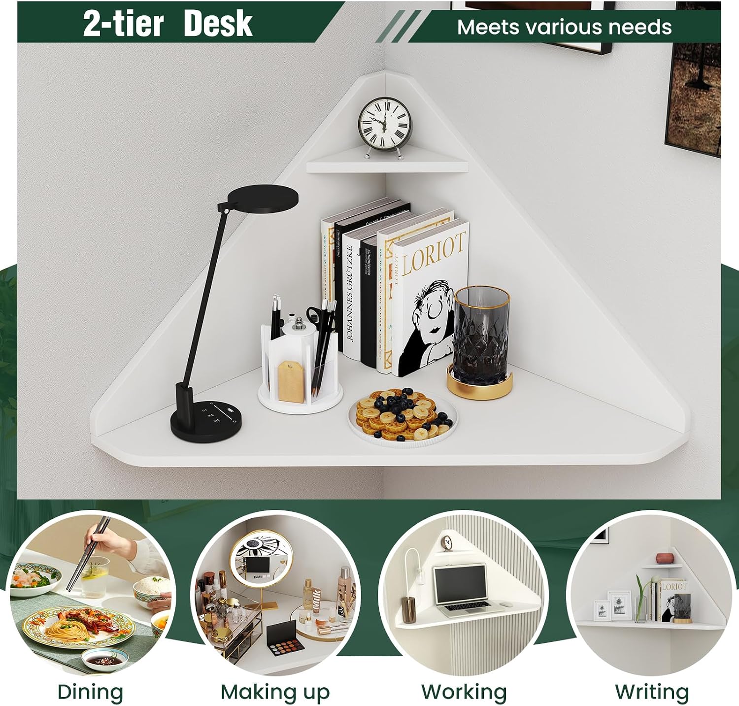 벽걸이형 삼각형 컴퓨터 책상, 작은 공간 아파트 침실  - Office Furniture For Small Spaces 리뷰 및 가격