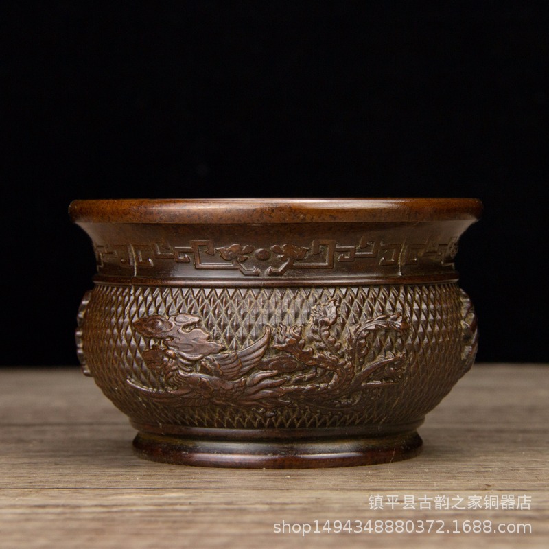 순수 구리 용과 봉황 장식품, 가정, 사무실, 거실,  - Office Furniture Phoenix 리뷰 및 가격